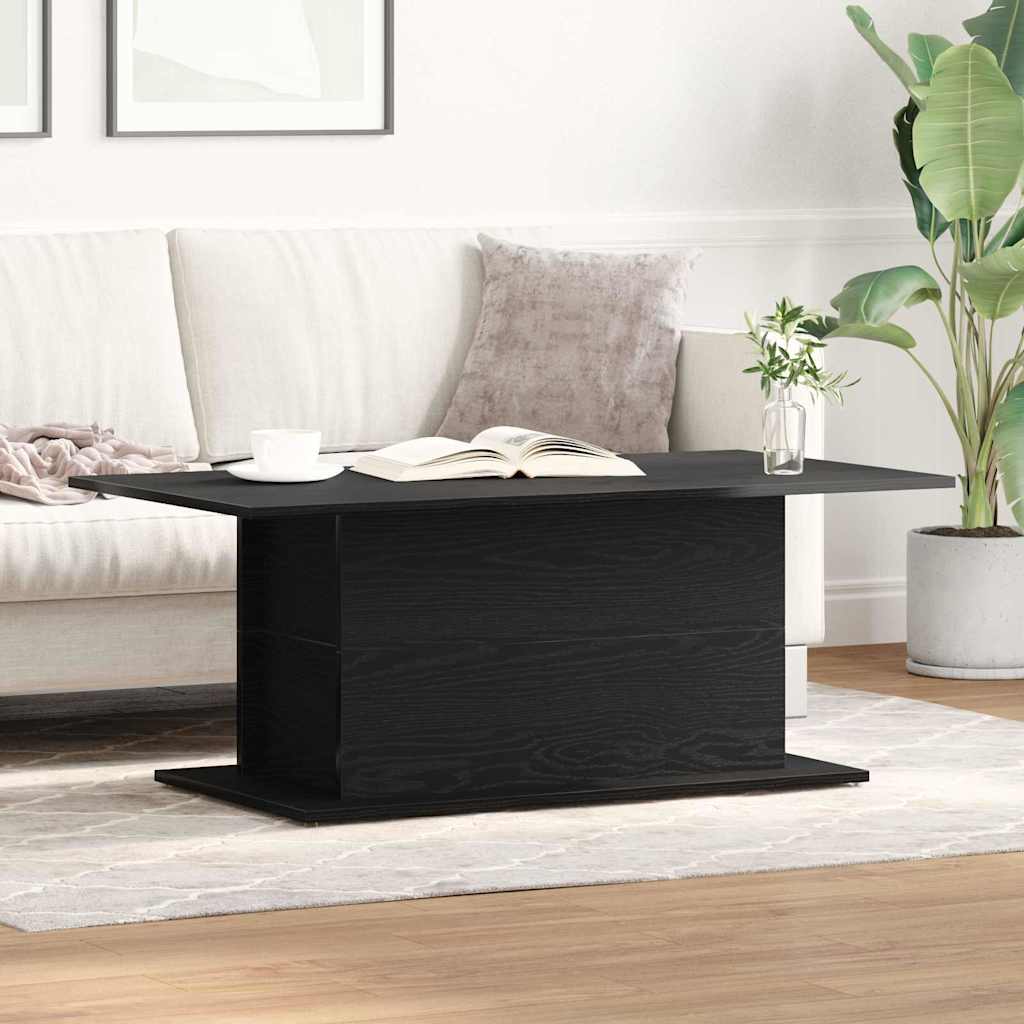 Coffee Table Black Oak Look 102 X 55.5 X 40 Cm