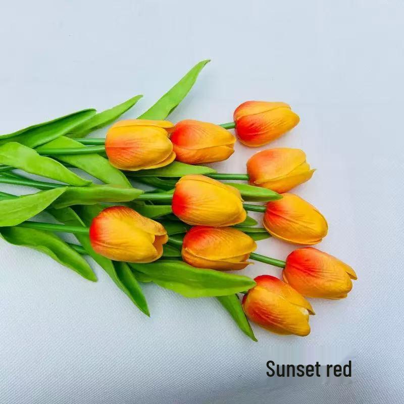 High-Quality Tulip Faux Flower Bouquet for Luxurious Indoor Decor