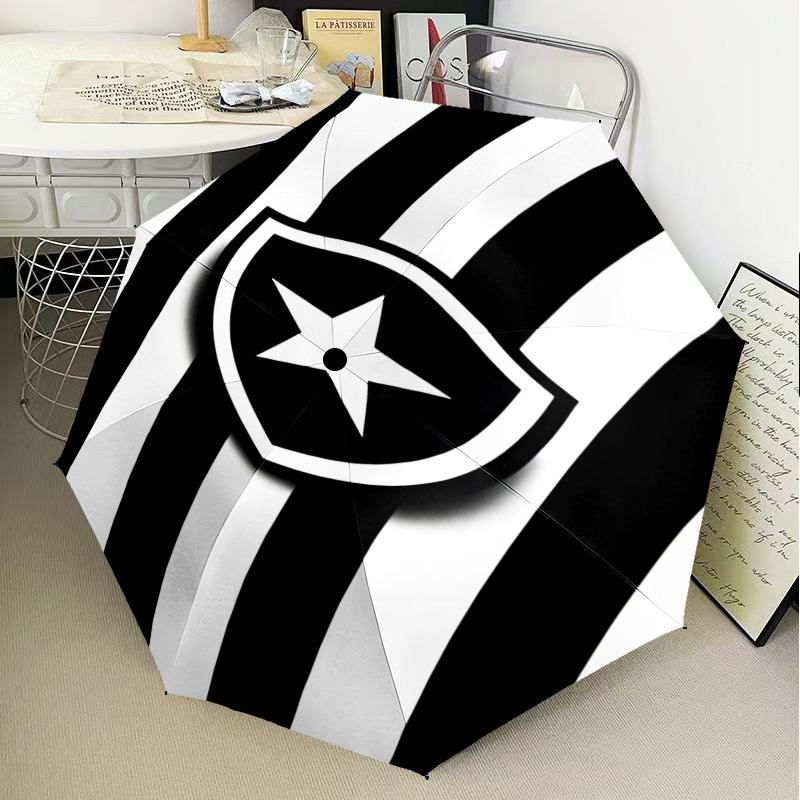 1PC Botafogo Pride Emblem Printed Umbrella Folding Umbrella, Automatic Umbrella 8-Frame for Travel, Camping Fan Gifts Christmas Gifts