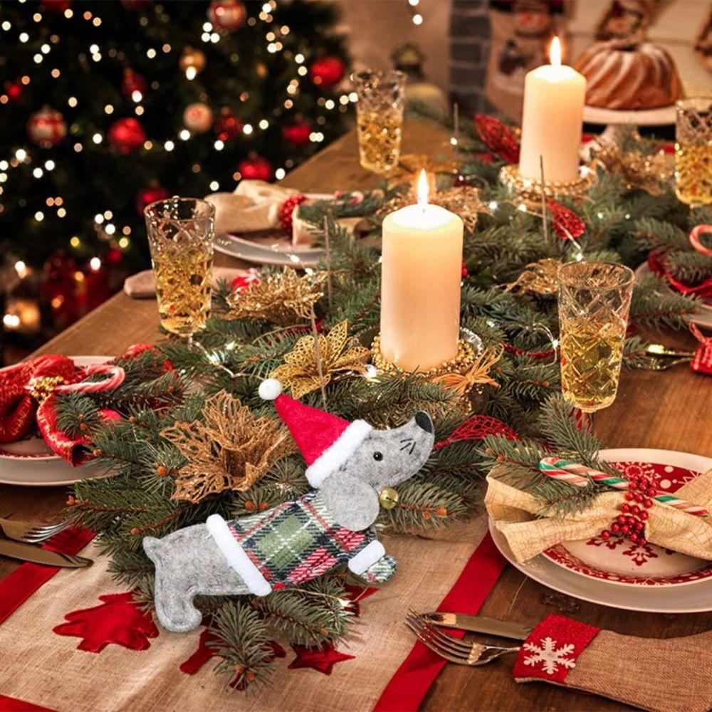 Decorative Christmas Dachshund Dog Pendant Small Dressed Dachshund Dog Pendant DIY Window