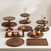 Wooden Double-Layer Dessert and Snack Stand