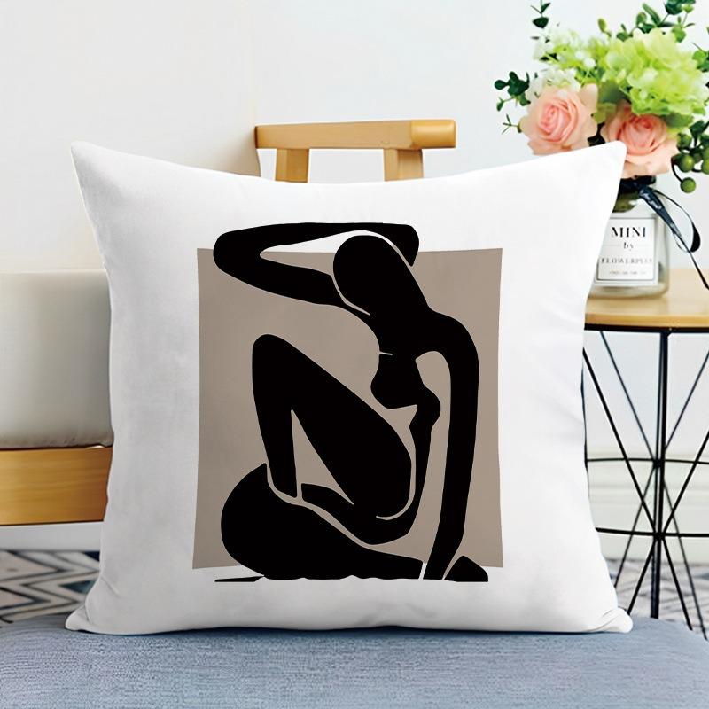 

Простая декоративная наволочка с принтом для спальни, гостиной, квадратная подушка, наволочка 40x40cm