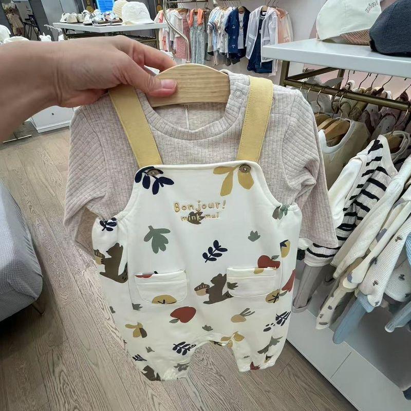 

Korean Children s Clothing 25Th Autumn New Style Cute Cartoon Printed One-Piece Romper Overalls Set for Boys and Girls Infants and Toddlers Set V Friend 5% off 80