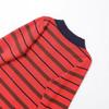 Spring 2025 Women's European & American Style Striped Polo Collar Long Sleeve Knitted Top