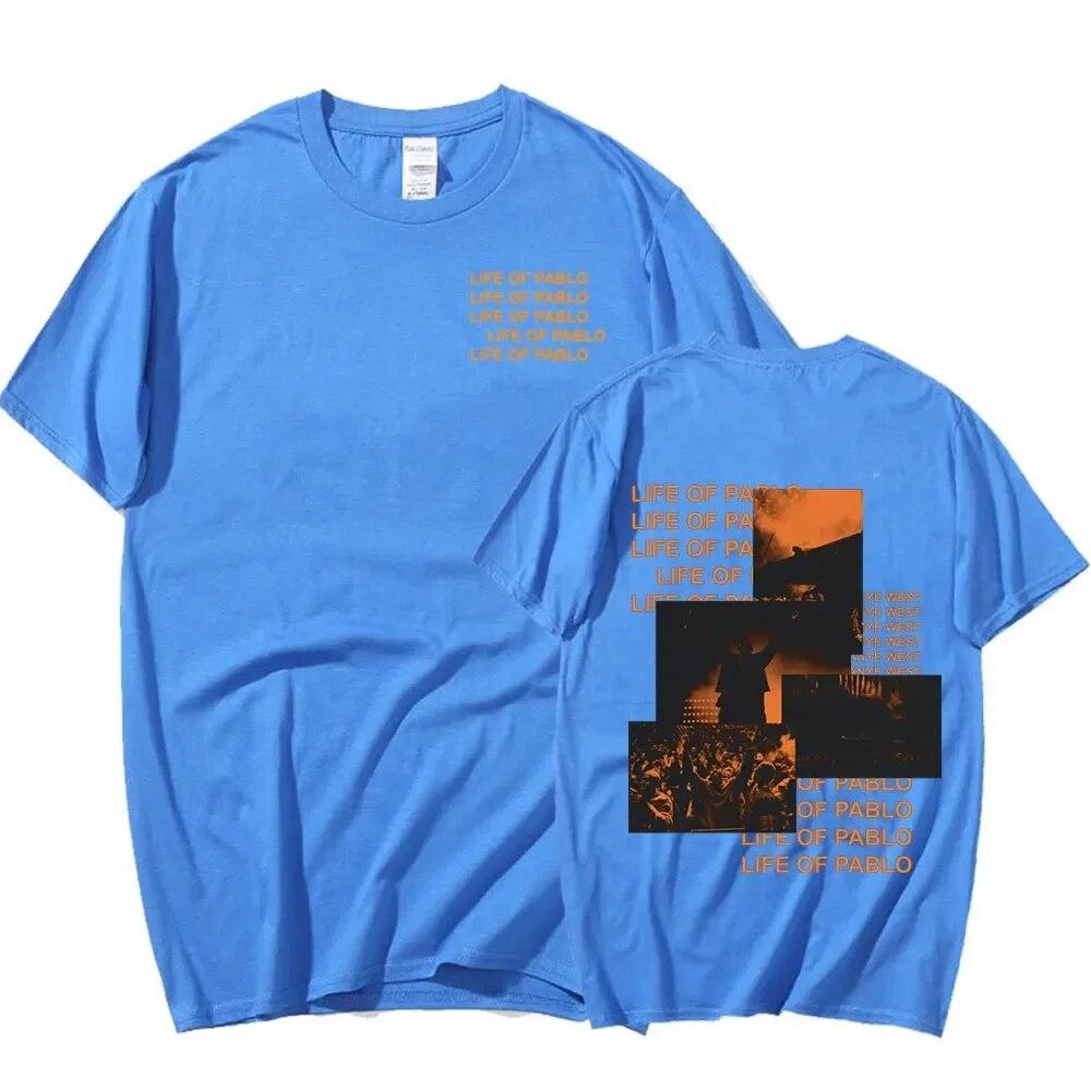 2024 Rapper Kanye West Graphics Print T-shirt THE LIFE OF PABLO T Shirt Summer Unisex Women Hip Hop Fashion  Short Sleeve Tees