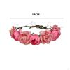 Flower Crown Garland Headpiece Hair Floral Wreath Adjusatble Headbands for Bridal