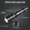 LED Tactical Hunting Flashlight USB Rechargeable Waterproof Torch Lamp