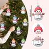 Set Of 7 Acrylic Snowman Christmas Tree Ornaments Personalized Home Holiday Decorations