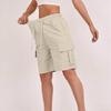 Women's Casual Cargo Shorts with Elastic Drawstring Waist and Side Pockets In Multiple Colors