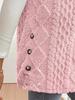 Double-Sided Plush Hooded Cardigan Vest - Women's Autumn/Winter Fashion