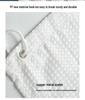 Blogger-Approved White Jacquard Waffle Shower Curtain - Punch-Free, Waterproof, Thick Fabric