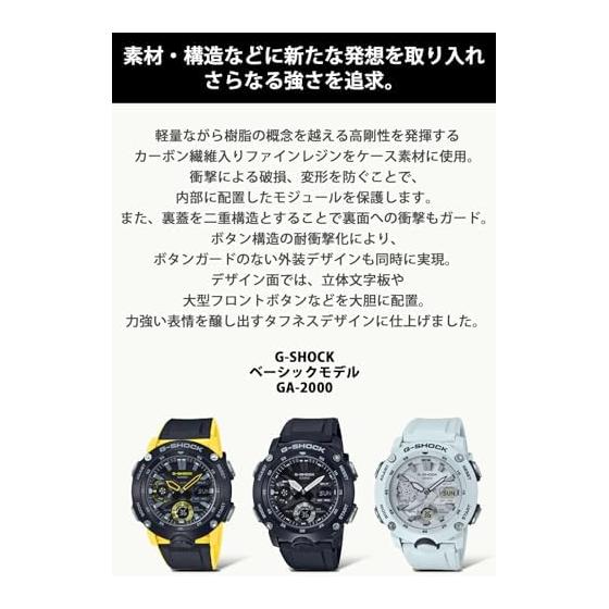 [Casio] Zegarek G-Shock [Oryginalny produkt krajowy] Struktura Carbon Core Guard GA-2000S-7AJF męski