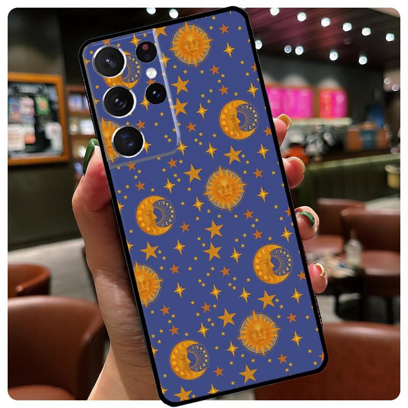 Sun And Moon Star Phone Case For Samsung Galaxy S24 Ultra S20 S21 S22 S23 S25 Ultra S9 S10 Plus S25 FE Cover