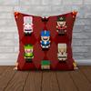 Nutcracker Soldier Pillow Case For Car Sofa Decorative Home Doublesided Print Plush Square Throw Pillow Cushion Cover