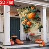 2D Flat, 2D FlatHappy Thanksgiving Autumn Maple Leaf Pumpkin Garden Flag_3 (3)- Outdoor Garden Flag Double-sided Home Decoration Courtyard Decoration