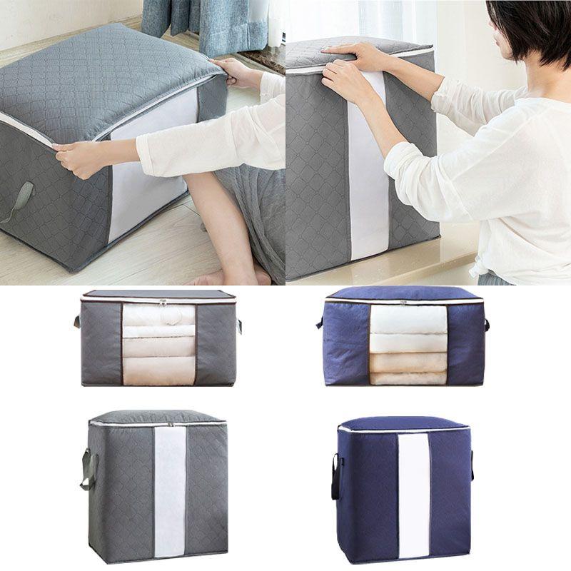 Spacious Underbed Clothes Storage Bag With Sturdy Zipper For Quilts And Blankets