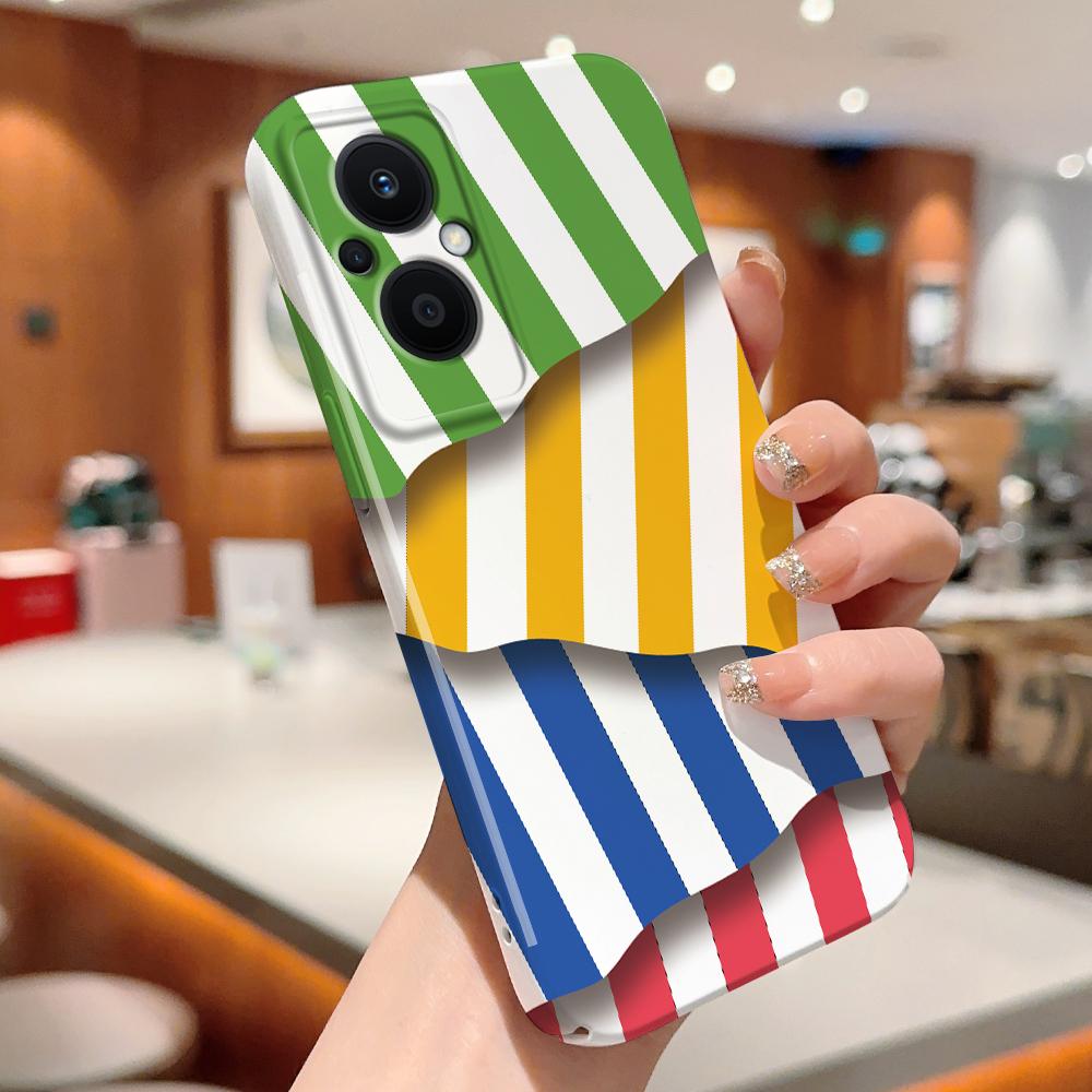 All-inclusive Film Handyhülle Cartoon Mode Design Hartschale Vollabdeckung Kameraschutzhülle für OPPO A60 A96 Reno12 Realme C53 C75