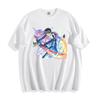OFFICAL EVA Anime Mecha Pilot Graphic T-Shirt Shinji Style Gray Cotton Tee