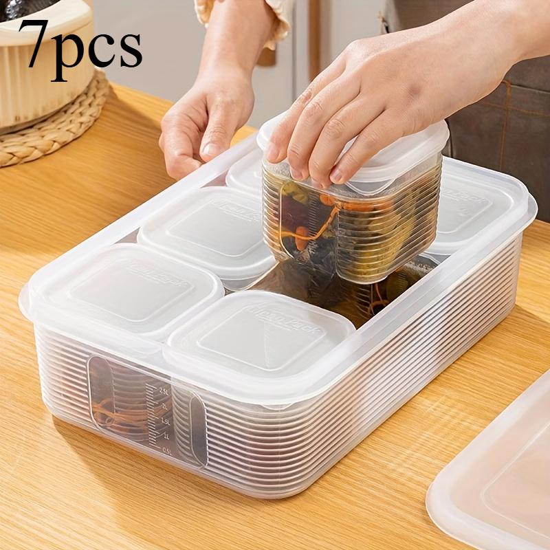 [Leakproof|Stackable] 7pcs Set Leakproof Stackable Food Storage Containers with Lids | Durable PP Material, Perfect for Meats, Fruits & Vegetables
