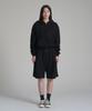 Noming Loose Fit Cropped Easy 2-Way Zip-Up Hoodie - Black