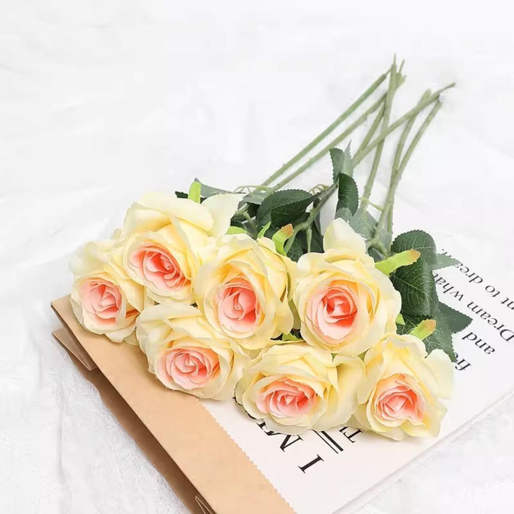 3/5Pcs Tulip Rose Artificial Flower Bouquet for DIY Home Room Table Decor Wreath Gift Box Scrapbooking  Wedding Christmas Decor