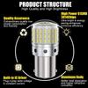 2Pcs 1156 BA15S P21W BAU15S PY21W 7440 W21W P21/5W 1157 BAY15D 7443 W21/5W 3157 P27/7W 3156 P27W LED Bulbs 81smd Lamp Tail Backup Reverse Light White