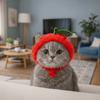 Pet Fruit Hat Cartoon Cat Shark Headgear Cute Fish Shape Pet Cosplay Head Wear Warm Adjustable Cat Decorative Hat Party