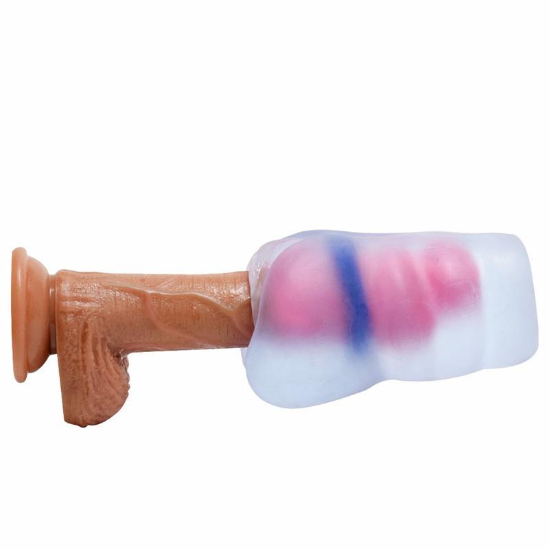 Demon Girl Transparent Blue Airplane Cup Male Inverted Model Forced Fake Vagina Famous Device Masturbation Device Adult Erotic Sex Products