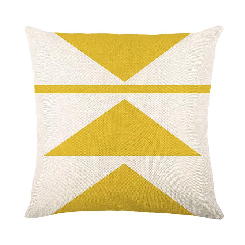 New Waterproof Pillow Cover, Three-proof, Fine Linen, Oil-proof and Stain-proof, Outdoor Geometric Line Printed Pillow Cover