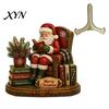 Winter Party Decorations Christmas Wooden Table Sign, 2D Flat Santa Claus/Snowman Reading Desktop Ornament Gift for Family with Stand, Holiday