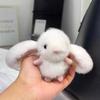 Adorable Faux Mink Fur Rabbit Keychain Plush Doll Pendant - Perfect for Car, Backpack, or Birthday Gift