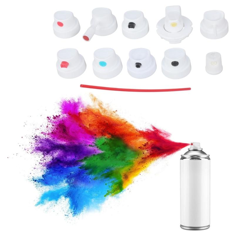 Set Of 10 High Density Polyethylene Sprayer Paint Caps With Accuracy Nozzle Design Sturdy Sprayer Bottle Nozzle Tip