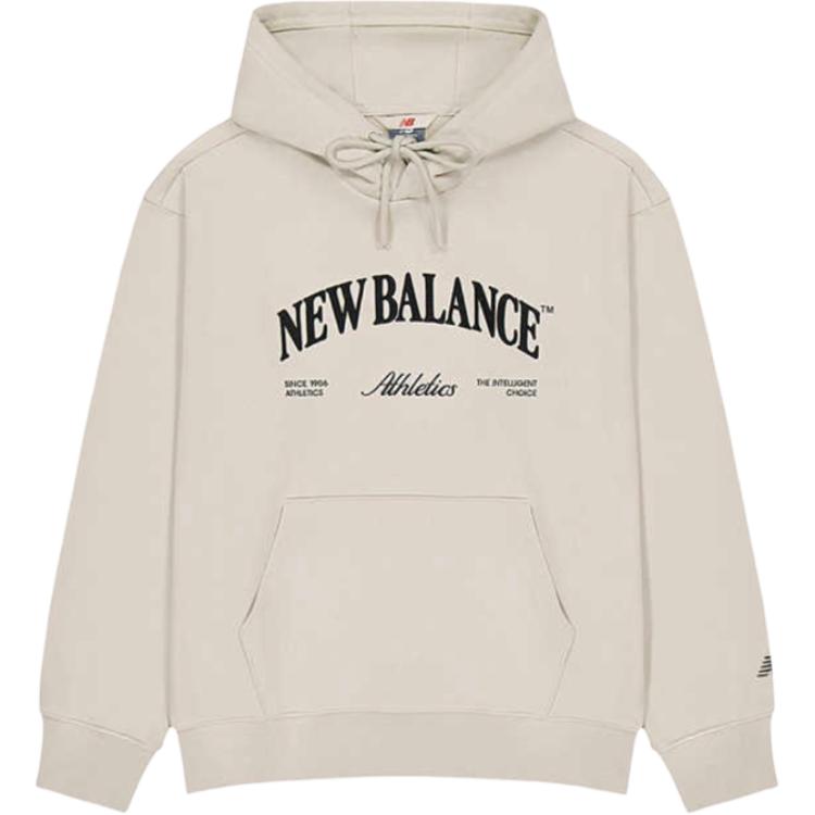 New Balance Sweatshirts Women s Light Gray Hooded Moderate Regular NCF31161-BEI L