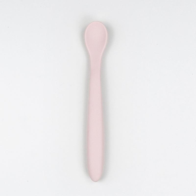 Bambino Morbido Silicone Morbido Cucchiaio Gadget Svezzamento Bebe Articoli per Bambini Cibo per Bambini Cucchiaino Piccolo Stoviglie per Bambini Set Cucchiaio Forchetta da Allenamento L