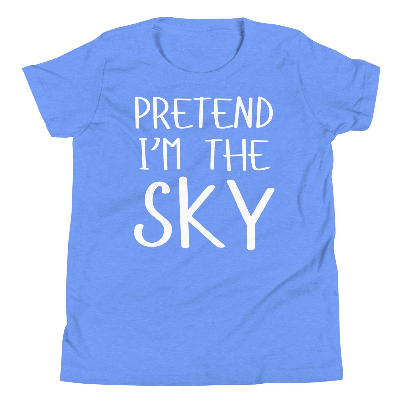 Pretend I m the Sky Lazy Costume Funny Halloween Party Youth T-Shirt 160