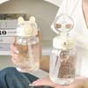 500ml Kawaii Konijn Waterfles Draagbare Leuke Oorvormige Plastic Drinkbeker met Rietje en Deksel voor Buiten Festival Cadeaus
