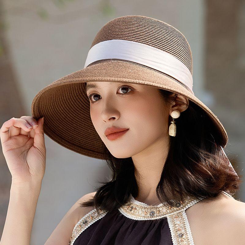 Urlaub Strohhut Damen Sommer Sonnenhut Seaside Reise Strandhut Sonnenhut