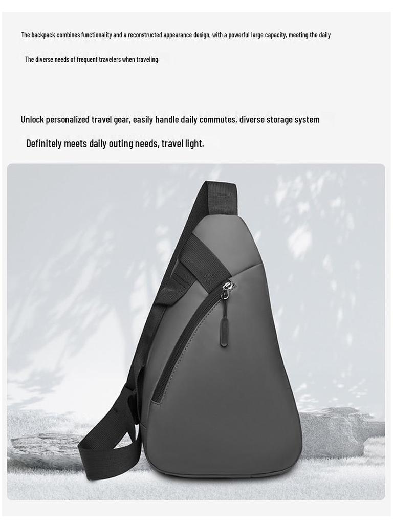 Men's Versatile Crossbody Bag: Large Capacity, Functional, Trendy Shoulder Bag