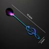 Stainless Steel Musical Note Spoon Creative Coffee Spoon Ice Cream Teaspoon Stirring Dessert Spoon Home Accessories