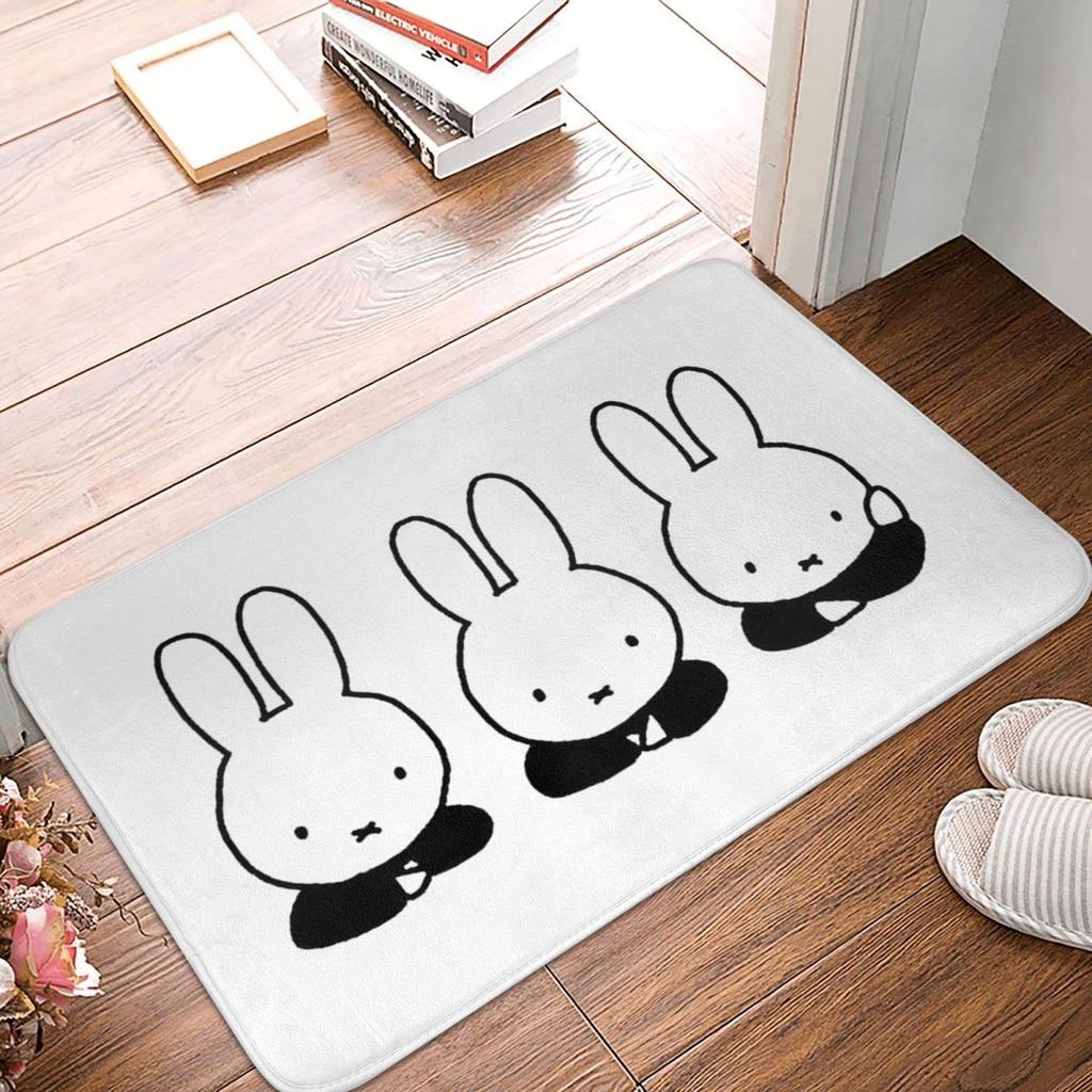 Miffy Entrance and Fully Perfect for Indoor and Outdoor Fluffy Bath Door Mud Removal and Home 40x60cm Mat, Stylish, Non-slip, Washable, Quick-drying,