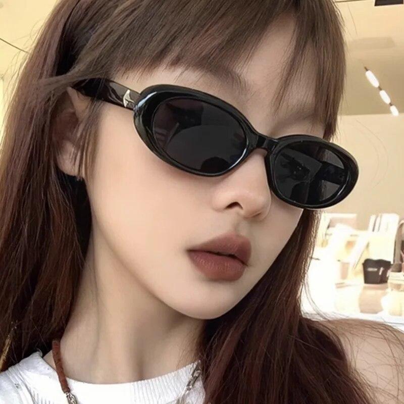 Gafas de sol ovaladas Vintage para mujer, nueva moda, montura de Color caramelo, gafas de protección UV400 de diseñador de lujo a la moda