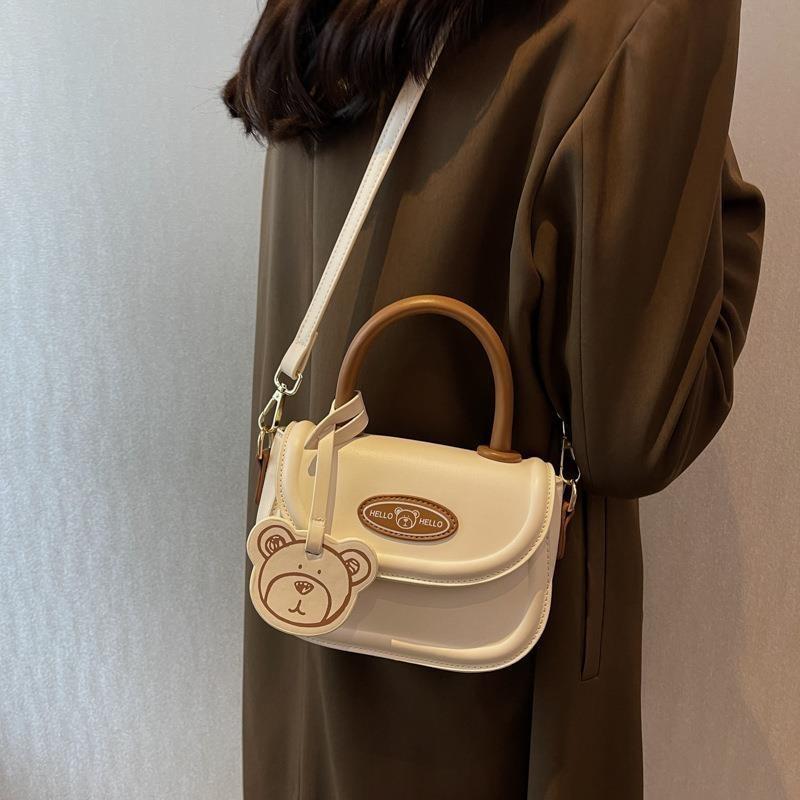 2024 Новая Мода Женская Сумка на Плечо из Искусственной Кожи Стильная Осенняя Ручная Корейская Версия Сумка на Плечо бежевый