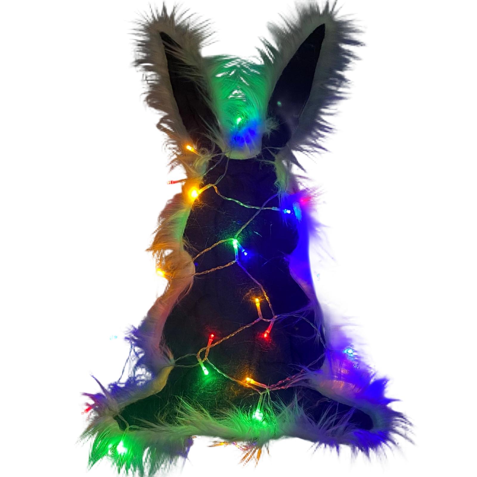 

Easter Bunny Doormat,Rug With LED Lights, Washable For Front Door & Spring Party Decor One Size