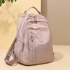 Women's Backpack Solid Color Nylon Backpack Large Capacity Water-repellent Student Schoolbag