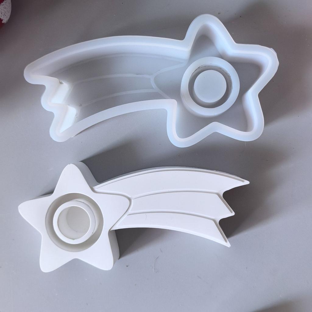 Five-Pointed Star Mold Flexible Christmas Silicone Mold Decorative Mold Heat-Resistant For Christmas Candle Making Plaster Art