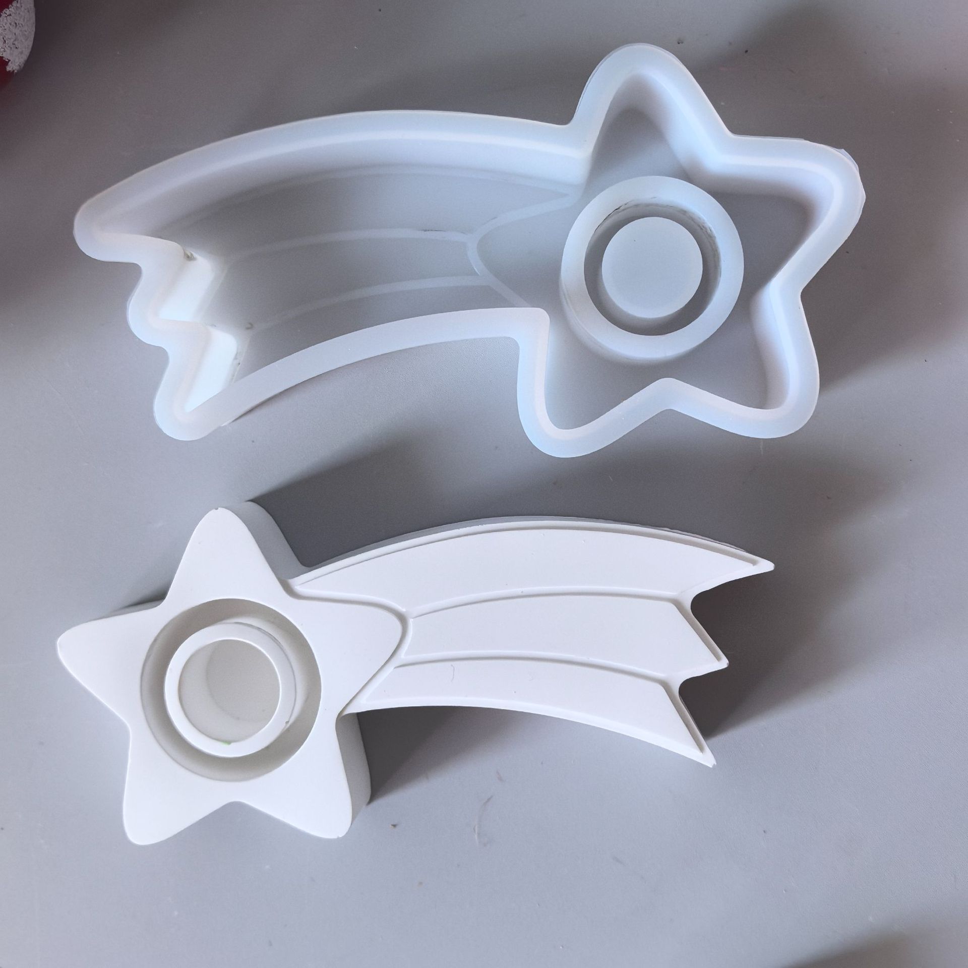 

Five-Pointed Star Mold Flexible Christmas Silicone Mold Decorative Mold Heat-Resistant For Christmas Candle Making Plaster Art белый