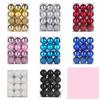 24PCS 4cm Christmas Balls Ornament Plastic Ball Bauble Xmas Tree Hanging Pendant Home Party 2025 Navidad New Year Decor 2025