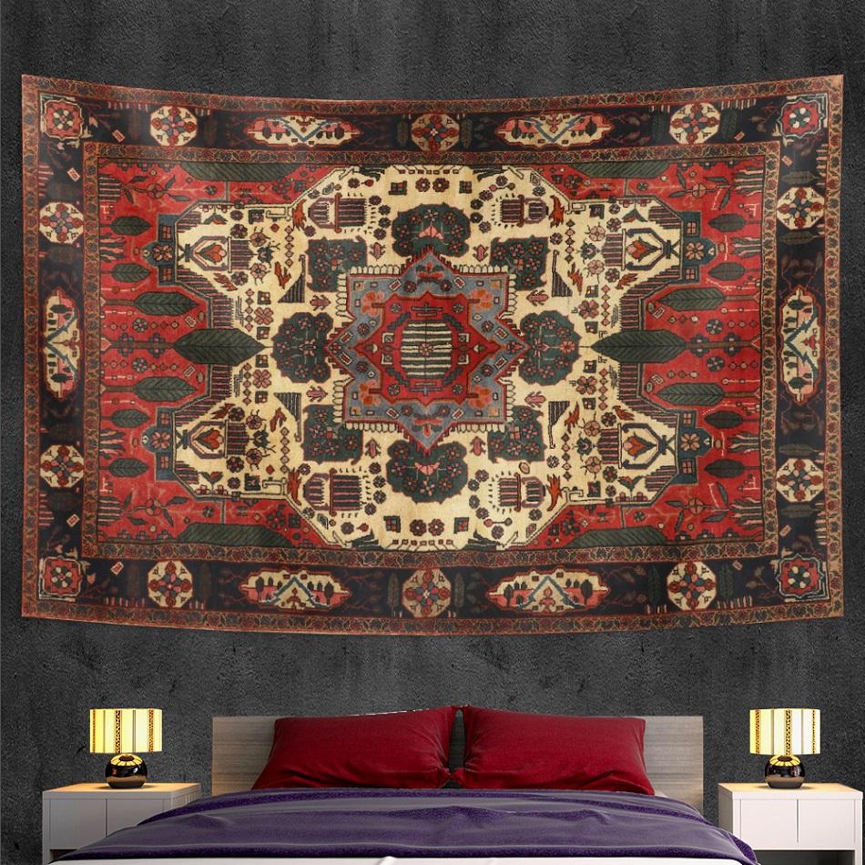 

Геометрический узор Настенный декор Мандала Гобелен Спальня Настенный домашний декор Простыня Коврик для йоги 100x75cm