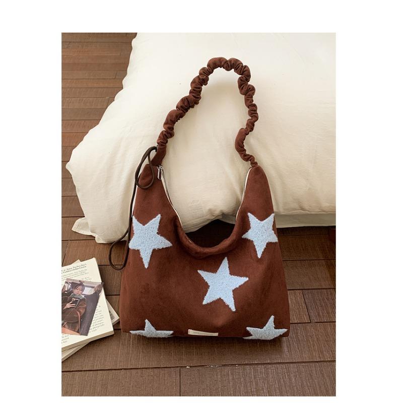 

Korean-style Casual Bag with A Laid-back Style, Large Capacity Crossbody Bags, Versatile Commuter Tote Bag кавовий