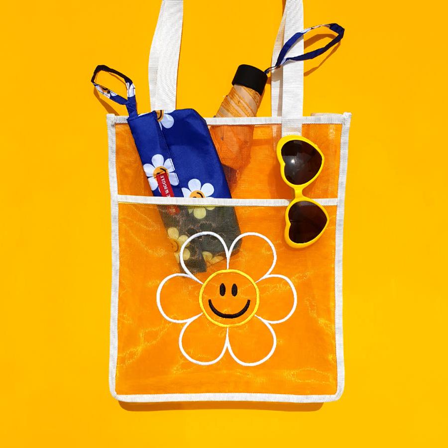 WIGGLE WIGGLE UV Protection Folding Umbrella Sun & Rain Parasol (Smile We Love / Bears)